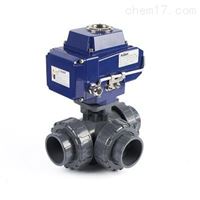 UQ924F/UQ925F电动UPVC三通球阀供应